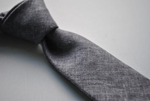 blue/grey skinny cotton tie